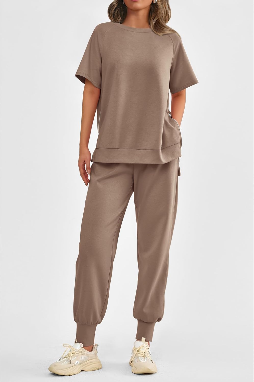 ✨Women's 2 Piece Outfit Tracksuits Casual Tops High Waisted Sweatpants Set