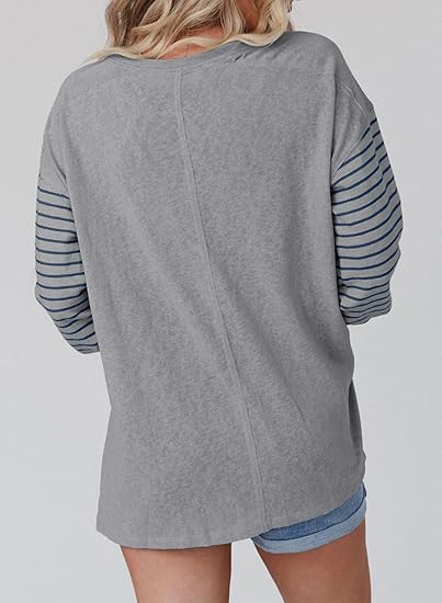 ✨Women's Cute Color Block Long Sleeve Casual Top(BUY 2 FREE SHIPPING)